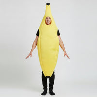 Bright Yellow Banana Costume Funny Banana Tunic Pull-on Fruit Costume Sleeveless for Halloween