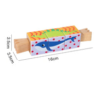 Smooth Rotate Twist Block Puzzle Compact Wooden Block Puzzle Learning Grasping Toy Educational for Playrooms