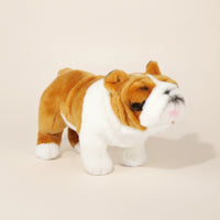 Stuffed Bulldog Soft Bulldog Plushie Dog Stuffed Fuzzy Stuffed Dog Standing for Children, Bedtime, Nursery