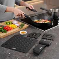 7 Pieces Silicone Pot Handle Holder Set Anti-Scald Pan Pot Holder Set Heat Resistant for Kitchen, BBQ, Camping