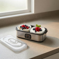 Digital Control Panel Electric Yogurt Maker Clear Lid Stainless Steel Yogurt Maker Rectangular Design Automatic Fermenter Low Power