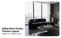 Curved Sectional Sofa Italian aesthetic Curved sectional Sofa Retro-Inspired Lounge Seating for Business Owners, Families, salon, Office, Living Room