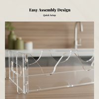 Tabletop Wine Rack Holds 3 Bottles Bottle Holder Clear Look Modern Style for Homeowners, Gift Givers, Pantry, Basement, Man Cave