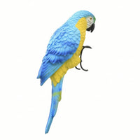 Hanging Parrot Figurine Animal-Themed Hanging Parrot Nature-Avian-Themed Decoration Ornament for Balcony, Planter