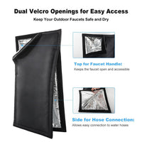 Outdoor Winter Faucet Freeze Protection Cover with Velcro, Anti-Freeze Dust Cover