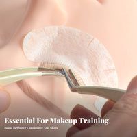3-Layer Lash Practice Head Liftable Eyelids 3 Layer Lash Practice Head Realistic Skin-Like Feel Cosmetology Supply for Beginners, Students
