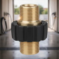 M22 Pressure Washer Adapter Sturdy Duty M22 to 3/8 Quick Connect Fittings Brass Rapid Disconnect Fitting Leak Resistant