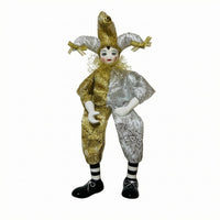 Soft-Bodied Dangling Clown Doll Textile Ceramic Seated Clown Doll Decorative Costume