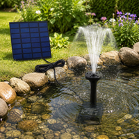 Solar Fountain Pump Kit, 110x110mm Floating Solar Water Fountain for Pond, Garden, Patio, Outdoor Composite