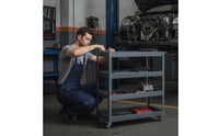 Four-Tier Utility Cart Multi-Purpose Metal Cart with Handle Space-Saving