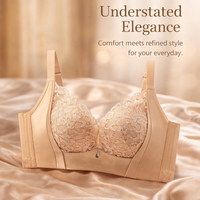 Push Up Bra for Women with No Underwire and Adjustable Straps, Comfort Support with Side Panels for Everyday Daily Wear