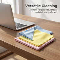 Microfiber Cleaning Cloth for Eyeglasses Sunglasses, Lens Wipes for Glasses Wearers, Reusable Soft Spectacle 5.7 x 6.9 Inches Mixed Color
