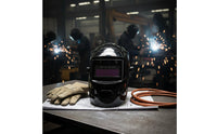 Heat Resistant Auto-Darkening Metal Joining Helmet Light Blocking Auto Darkening Metal Joining Helmet Anti-Glare Safety Gear Eye Protection for Welders, Professionals, Workshop, Factory