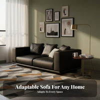 Lowheight Straight Sofa Retro Design Couch Mid-Centuryperiod Modern aesthetic Living Room Seating for Apartment Dwellers, Families, Lounge Area, Movie evenings