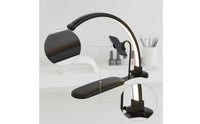 Arc-Shaped Nail Lamp with Phone Holder Shadow-Shadowless Crescent Nail Lamp Manicure Light Shadowless High CRI for Manicurists