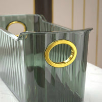 Acrylic Cosmetics Organizer Vanity Storage, Transparent Rectangular Box, Skincare for Dressing Table, Clear Makeup