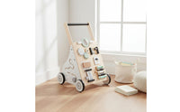Wooden Activity Cart Sensory Development Multifunctional Infant Push and Pull Toy for Young Children, Infants