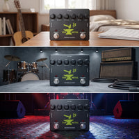 Distortion Pedal Compact Guitar Effects Pedal Analog Stompbox for Guitarists, Pedalboard