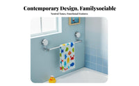 Drilltool-Less Installation Extendable Suction Towel Bar Traceless Removal Bathroom Hardware Waterproof Wall Rack Rust-Proof for Renters, Homeowners, Adults, Washroom, Shower Area, Kitchen