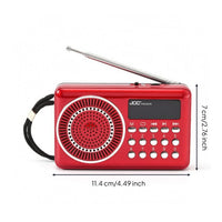 Portable Radio USB and SD Card Support Rechargeable Radio Built-in Speaker