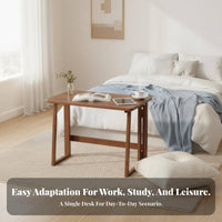 Installationno-Installation No-Assembly Folding Desk Space-Saving Foldable Desk Portable Study Table Multipurpose for Students, Apartment Dwellers, Telecommuting Workers, Small Areas, Bedroom, Dorm Room