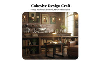 Industrial Design Booth Set Contemporary Vintage Aesthetic Corner Bench Table Set Easy to Clean Commercial Furniture for Homeowners, Families, Bar