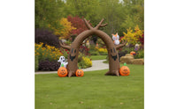Halloween Spooky Tree Arch Archway Self-Inflating Inflatable Archway Giant Inflatable Tree Arch for Lawn, Pathway