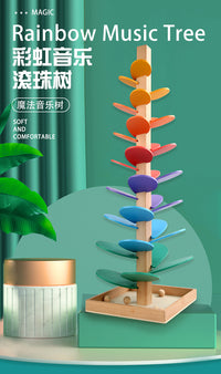 DIY Cross-Border Children's Educational Toy Rainbow Music Tree Wooden Ornament Kindergarten Gift Wholesale