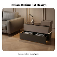 Minimalist aesthetic C-Shaped Storage Table accommodates Small Spaces Sofa-Side Stand Space-Saving Home Furnishing Easy Assembly for Homeowners, Apartment Dwellers, Students, Living Room, Bedroom