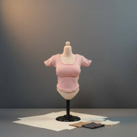 Doll T-Shirt Short Sleeve Action Figure T-Shirt Scoop Neck
