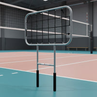 Freestanding Volleyball Training Aid Metal Frame Volleyball Training Target Rope Grid Blocking Drill Target Cylindrical Support