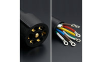 Trailer Wiring Harness Color-Coded 7-Way Trailer Cord Heavy-Duty for RV Towing
