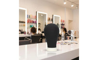 Stable Base Pinnable Hairpiece Head Multi-Purpose Canvas Block Head Display Equipment for Salon