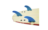 3 Pieces Flexible and Stable Blue Plastic Wave-Riding Fins Screws Double Tab Surfboard Fins Glass Fiber Reinforced Thruster Fin Set