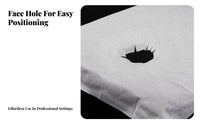 Waterproof Massage Table Sheet with Face Hole Thickened Disposable Massage Table Sheet Oil-Proof for Masseurs, Spas, Clinics, Tattoo Studios