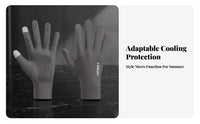 Non-Slip Ice Silk Gloves Fingertip Opening Design Lightweight Cooling Gloves Breathable High Elasticity for Cyclists