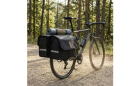 Load-Bearing Boards Double-Sided Pannier Bag Flap Closure Rear Pannier Bag Reflective Strips Cycle Accessory Large Capacity for Cargo Carrying, Cycling