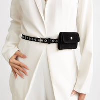 Belt Bag Retro Design Belt Pouch Decorative for Travel, Shopping, Women