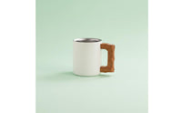 Stainless Steel Mug Wood Handle Wall Insulated Cup Nordic Coffee Cup for Office