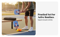 Pickleball Paddle Lightweight Fiberglass Pickleball Racket Sports Equipment Anti-Slip Grip Includes Carry Bag for Outdoor