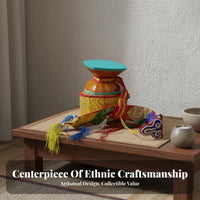 Tibetan Drum Handmade Percussion Instrument Ethnic Look for Spiritual Practitioners, Music Beginners, Meditation Gatherings, Festivals, Parties