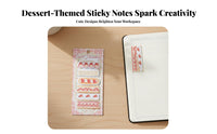 180 Sheets Cake Shaped Y Notes Writable Dessert Theme Index Tabs Leaves No Residue Cute Y Notes for Students, Teachers, Learning Activities