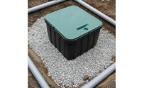 Easy Installation Solenoid Valve Protection Box Long-Lasting PE Plastic Underground Sprinkler Valve Box Wear-Resistant Green Lid Blends with Grass for Landscapers, Gardeners, Garden, Yard
