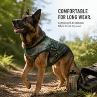 Large Dog Cooling Vest Camouflage Mesh Breathable for Summer Outdoor Training
