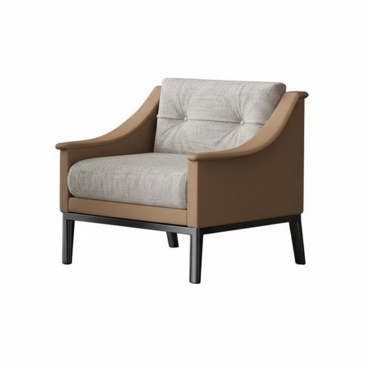 Modern Design Upholstered Tub Armchair Wrap-Around rearrest Upholstered relaxation Chair firm density Foam padding Lounge Seating Textured Upholstery for Business Owners, Interior Designers, Lobby, Office, Living Room, Bedroom