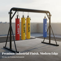 Freestanding Punching Bag Stand Indoor & Outdoor Use Gantry Training Frame Commercial Grade Heavy Duty Boxing Frame for Athletes, Teenagers, Home Gym