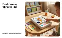 Viewing Window Color Matching Game Plastic Case Dress-up Game Tabletop Family Play Carry Tab