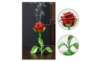 Rose incense Burner Alloy Rose Scent Holder Elegant Decorative Ornament for Desk