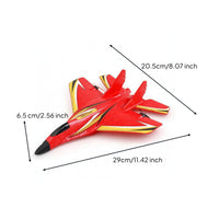 Fixed-Wing RC Glider with Twin-Motor Rechargeable Foam RC Airplane Hand-Held Foam Glider Lightweight for Beginners, Kids, Park