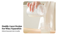 Press-Type Whey Separator Multifunctional Press Strain Yogurt Maker Easy to Clean Whey Separator Container for Refrigerator